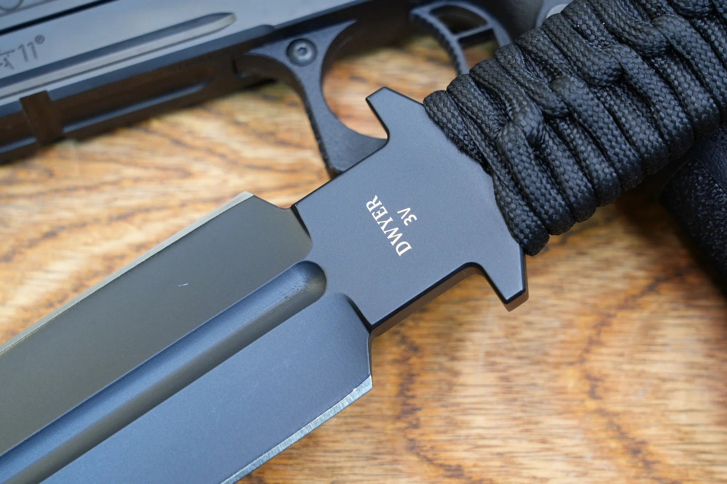 North Mountain Blade JW – 5.5" CPM-3V Double-Edged Tactical Knife (Black)