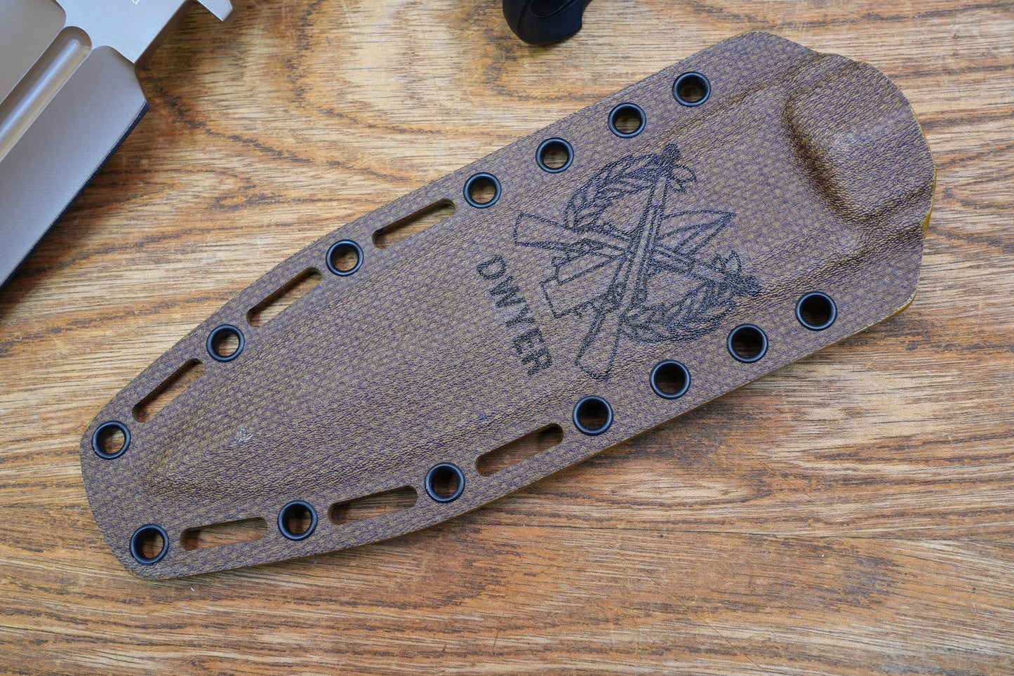 North Mountain Blade JW – 5.5" CPM-3V Double-Edged Tactical Knife (Brown)