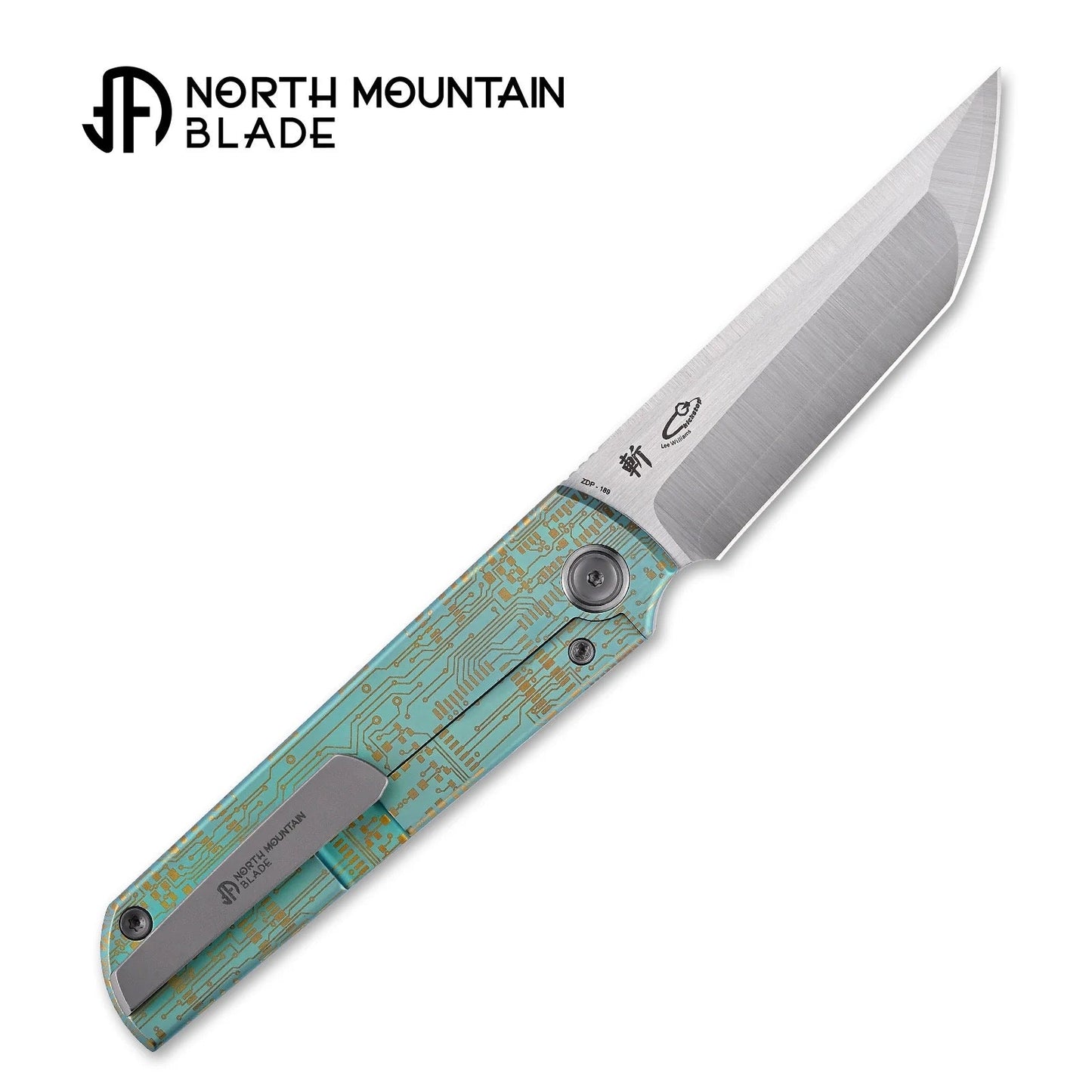 North Mountain Blade 2414-A-ZDP189-A zen tanto circuit anodized frame lock