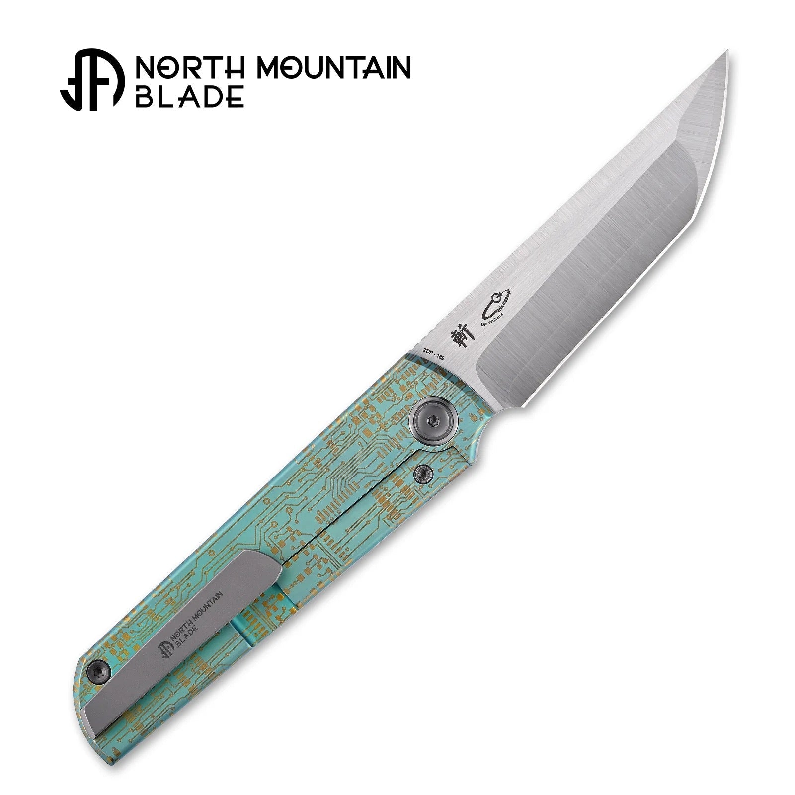 North Mountain Blade 2414-A-ZDP189-A zen tanto circuit anodized frame lock