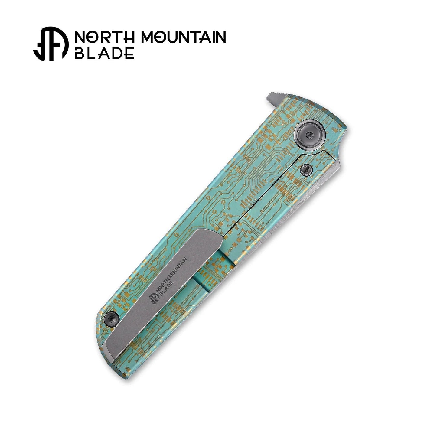North Mountain Blade 2414-A-ZDP189-A zen tanto circuit anodized titanium clip