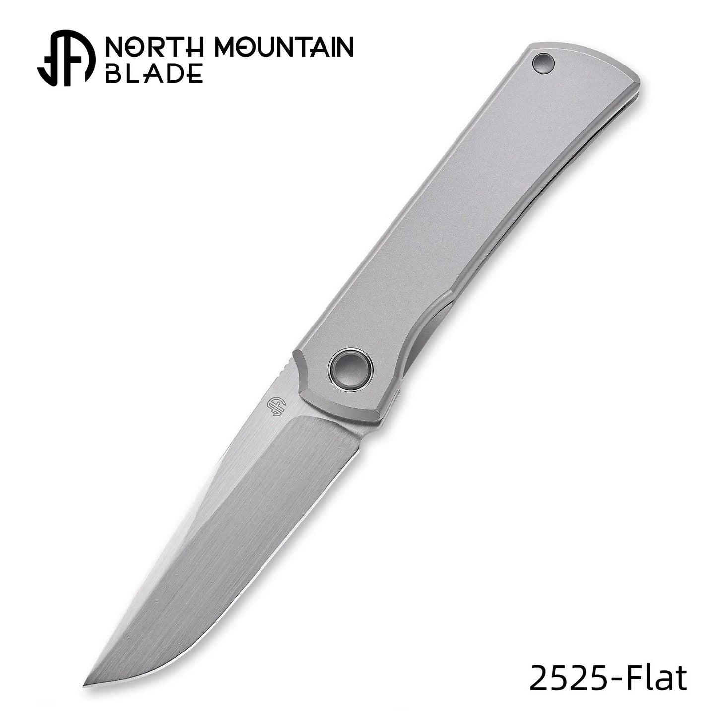 North Mountain Blade 2525-Flat sun mini 2 5 m390 flat titanium handle detail