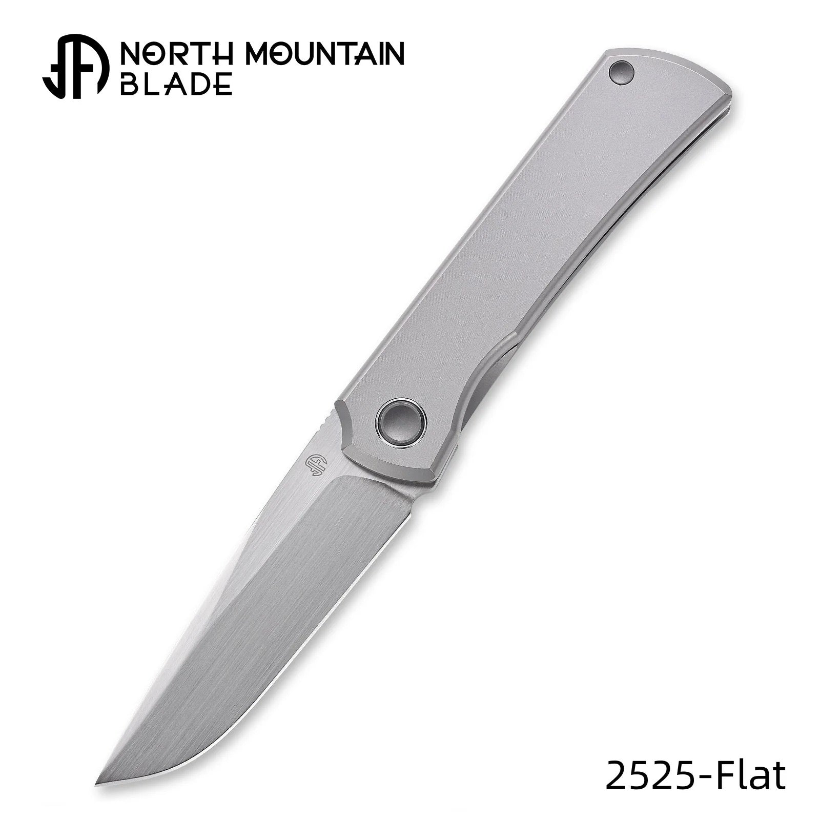 North Mountain Blade 2525-Flat sun mini 2 5 m390 flat titanium handle detail