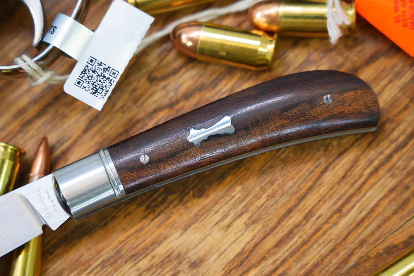 North Mountain Blade Lanny-M390-desert-ironwood traditional pocket knife desert ironwood handles