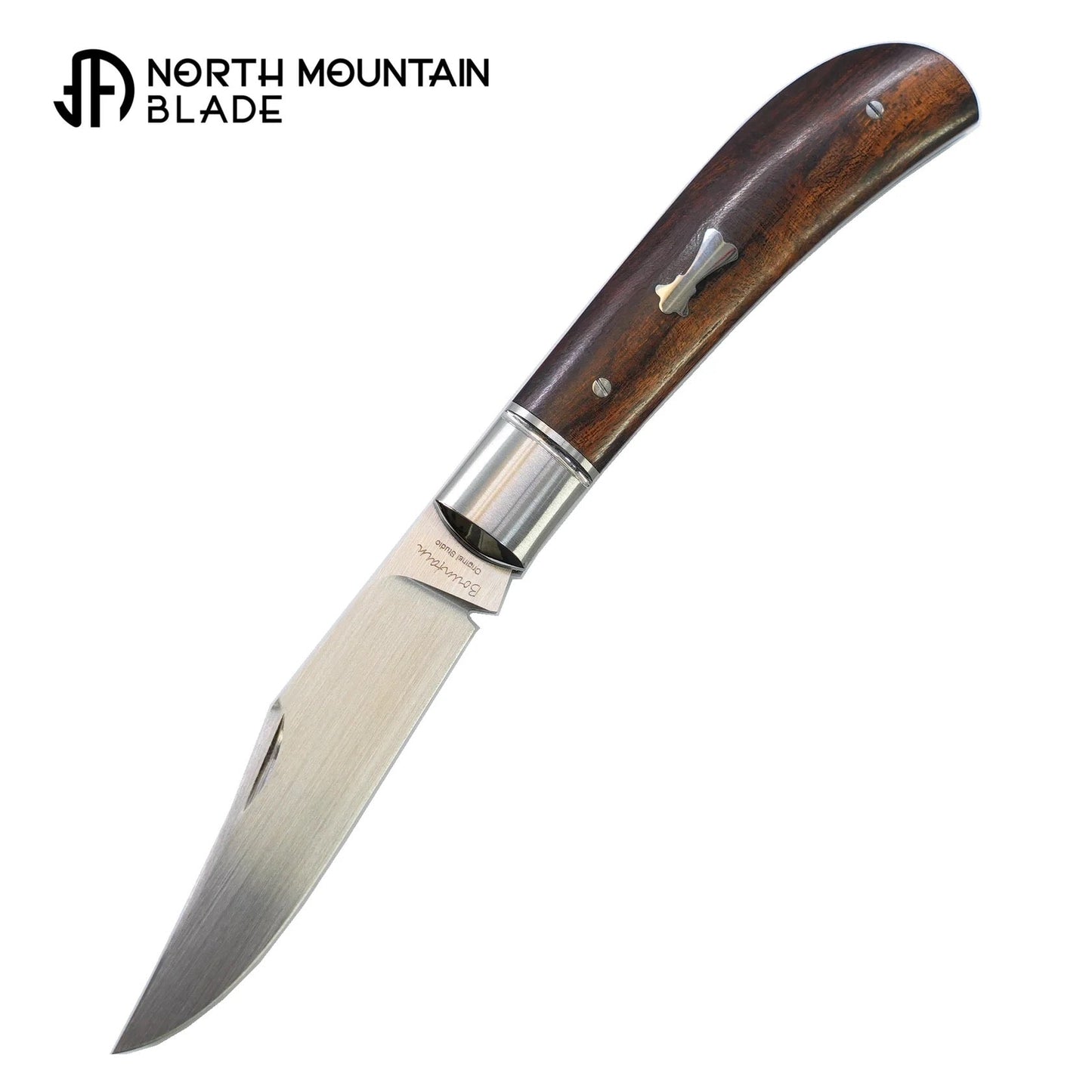 North Mountain Blade Lanny-M390-desert-ironwood traditional pocket knife m390 ironwood