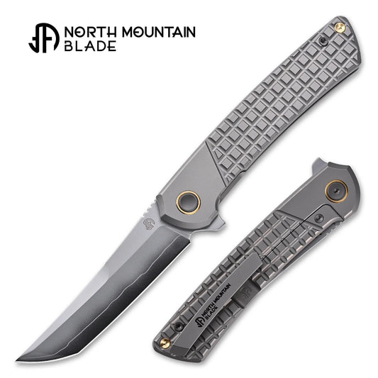 North Mountain Blade Zero 2507-Grid – 3.5" SLD-Magic Tanto Titanium Frame Lock Knife