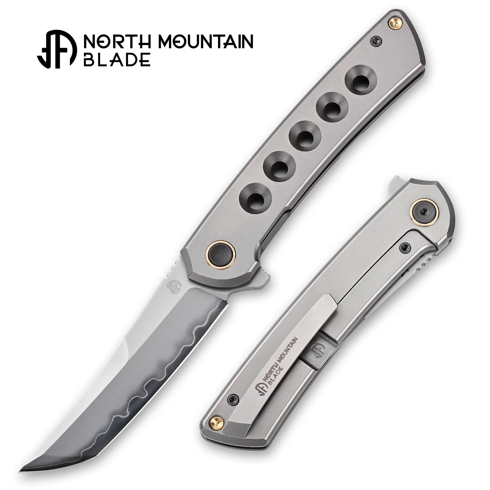 North Mountain Blade 2507-Hole zero tanto front and back folding knife