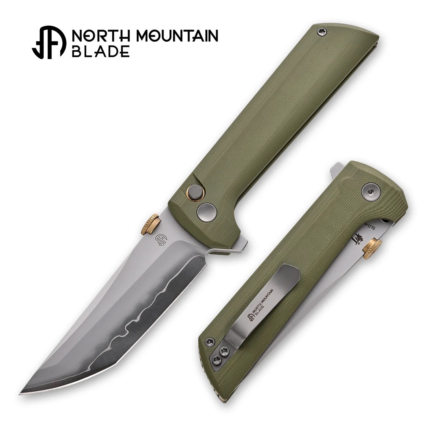 North Mountain Blade Chop 2 Tanto Folding Knife – Green G10, SLD Magic Steel, 2406-GR
