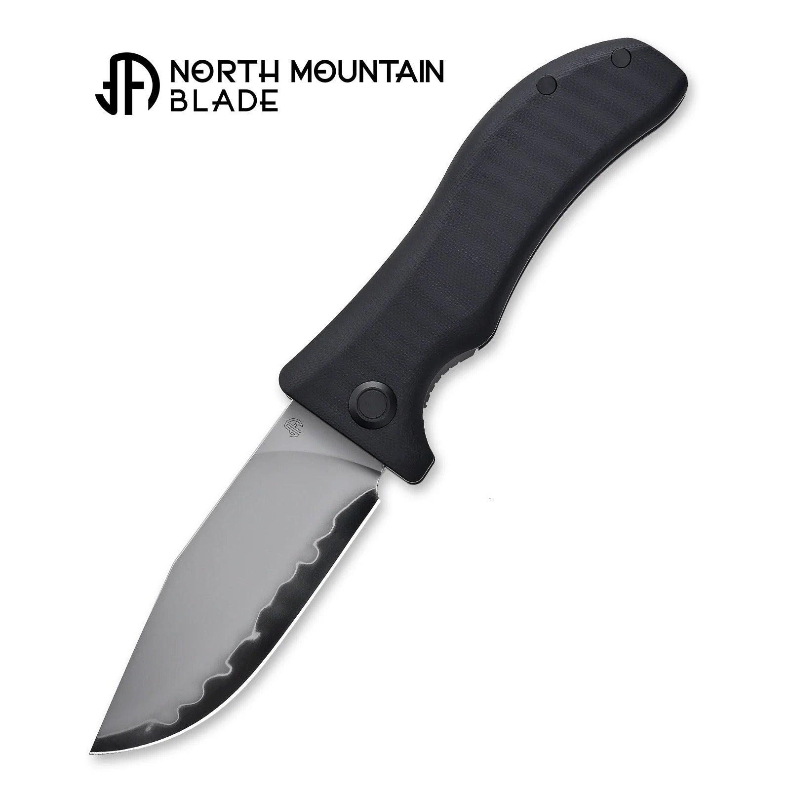 North Mountain Blade 2524-BK lucky dog black g10 handle folding knife