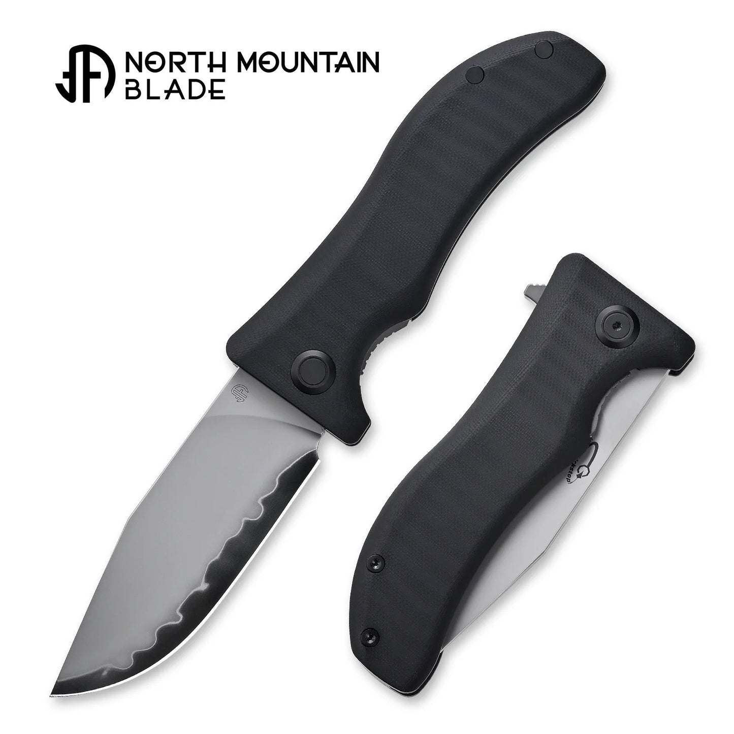 North Mountain Blade Lucky Dog â€“ SLD-Magic Folding Knife, Black G10 Handle