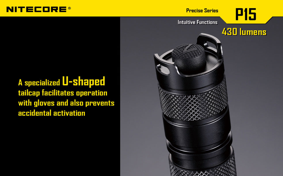 Nitecore P15 XP-G2 LED 430 Lumen 1 x 18650 or 2 x CR123 Flashlight