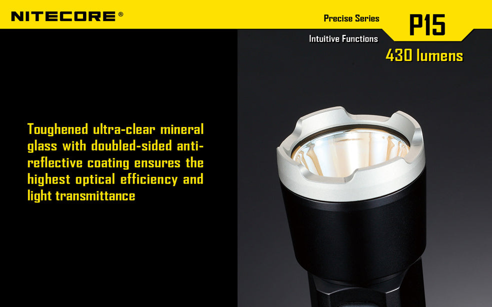 Nitecore P15 XP-G2 LED 430 Lumen 1 x 18650 or 2 x CR123 Flashlight
