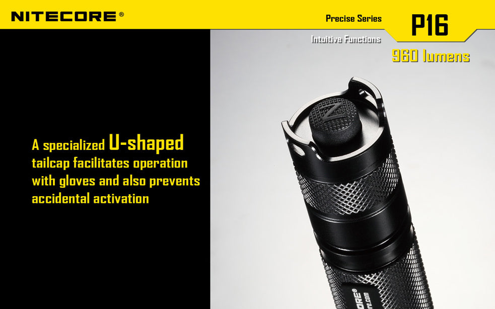 Nitecore P16 XM-L2 960 Lumen 1 x 18650 or 2 x CR123 Flashlight