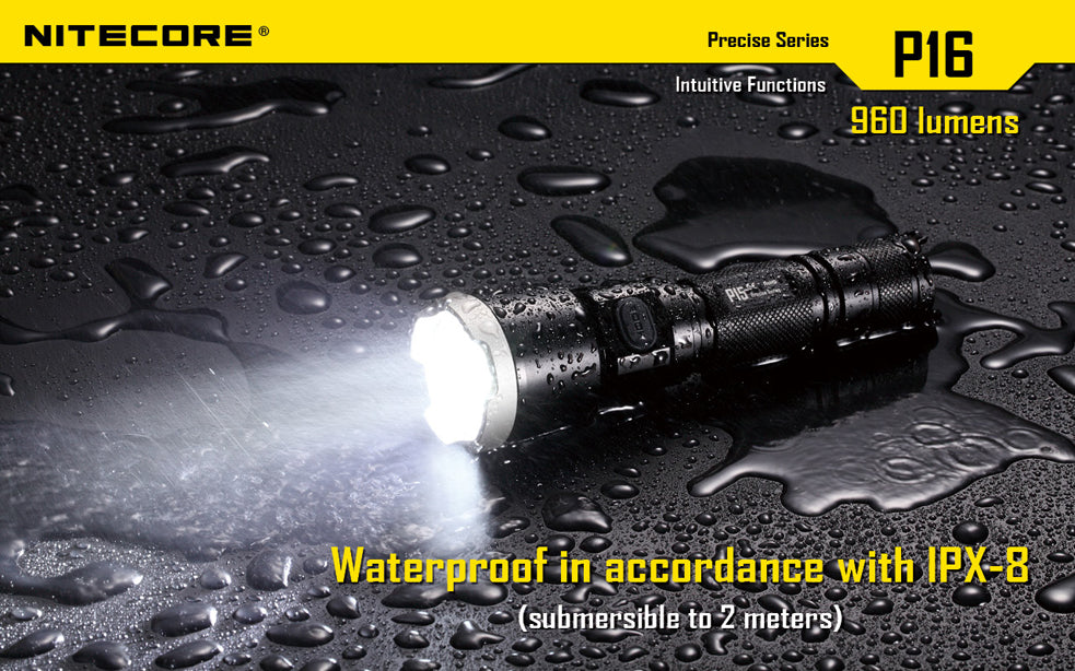 Nitecore P16 XM-L2 960 Lumen 1 x 18650 or 2 x CR123 Flashlight