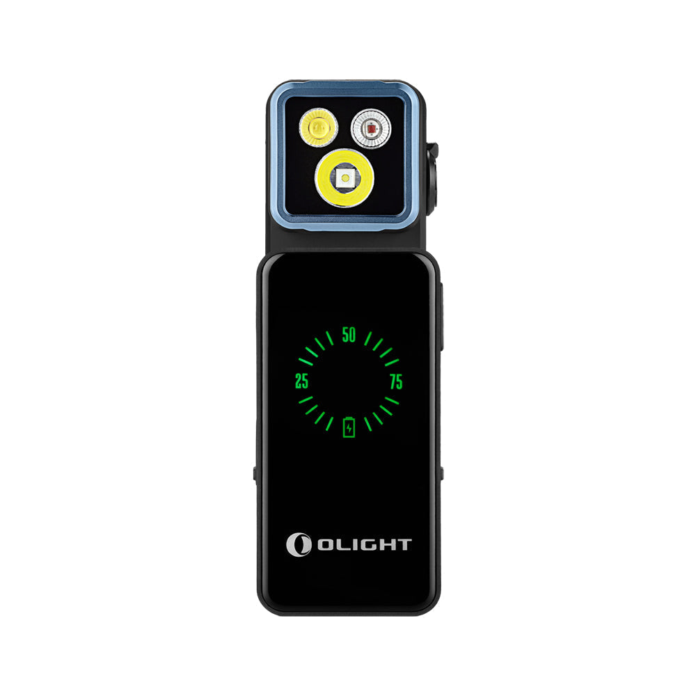 Olight Oclip 2 Pro Premium Black charging dock with battery level display