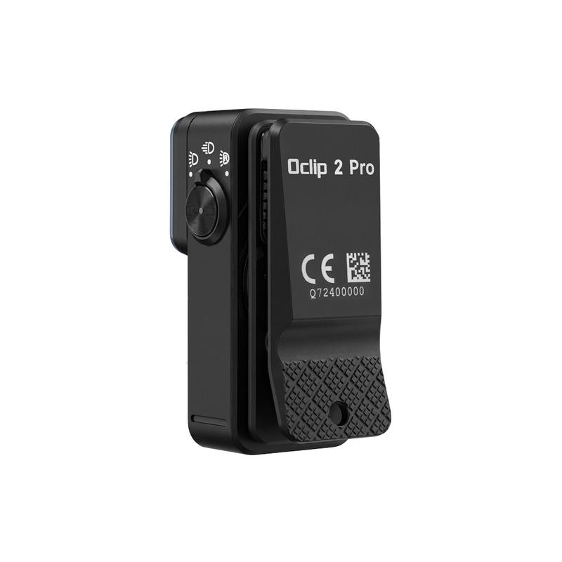 Olight Oclip 2 Pro Premium Black rear clip and mode dial detail
