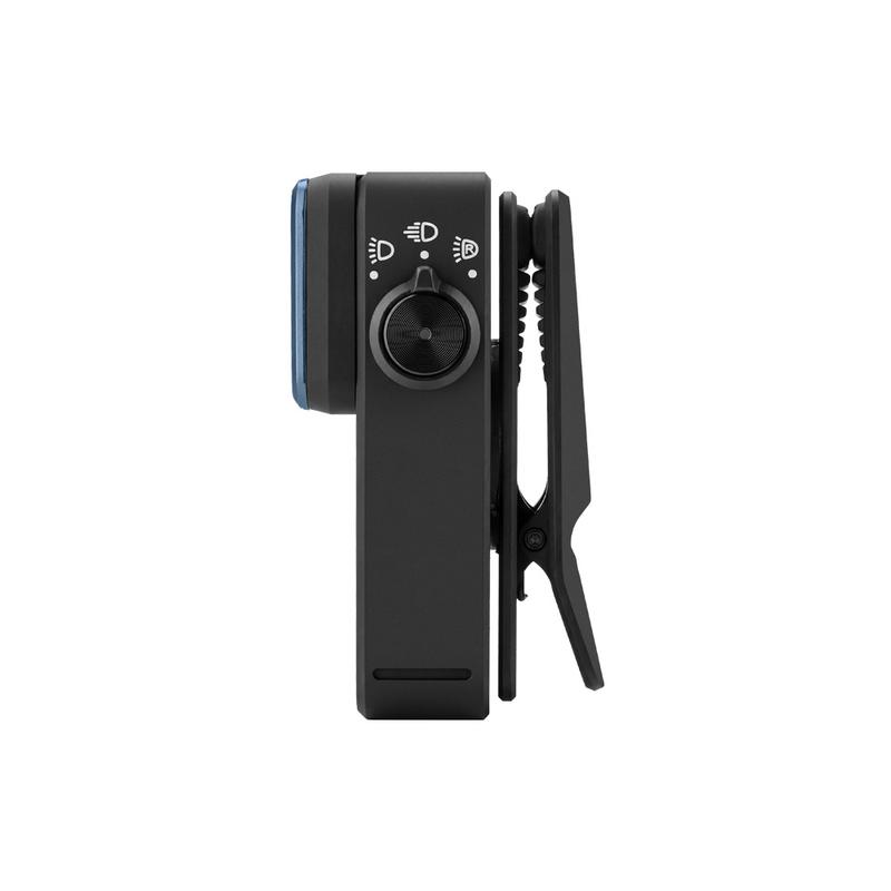 Olight Oclip 2 Pro Premium Black side view with mode selector and pocket clip