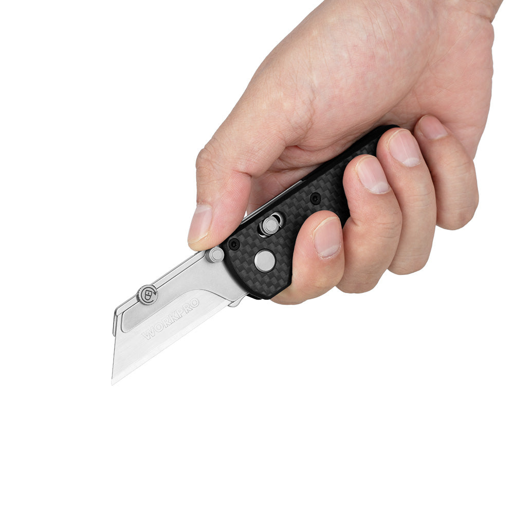 Oknife U1-CarbonFiber – 2.23" SK5 Folding Utility Knife with Carbon Fiber Overlay & G10 Handle