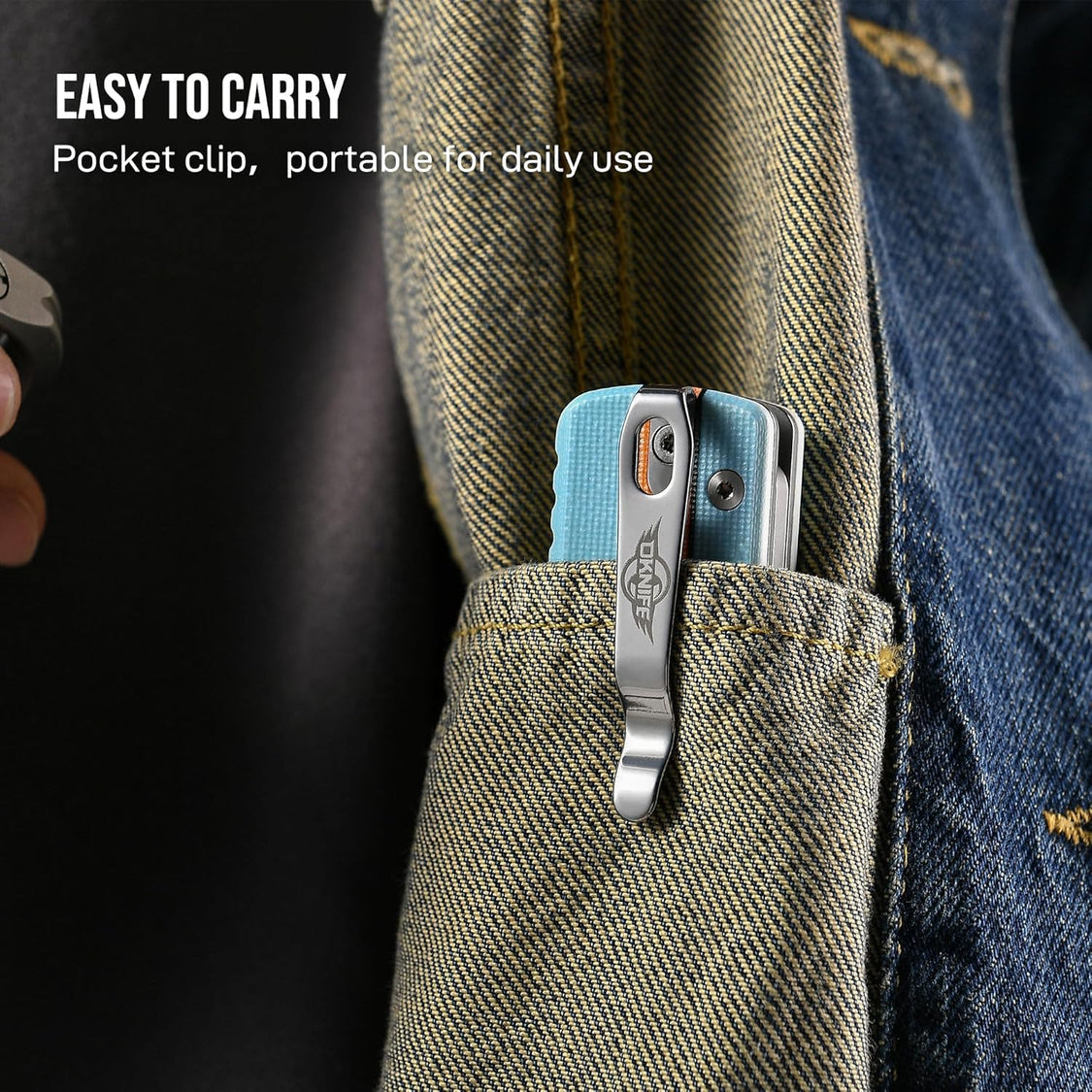 Oknife U1Pro-Racing66 – Folding Utility Knife Multitool with Route 66 Blue G10 Handle & Folding Screwdriver