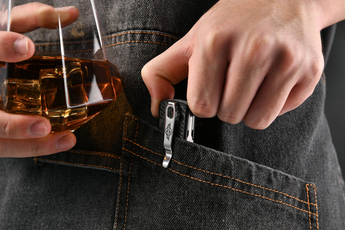 Oknife U1Pro-Ride66 – Folding Utility Knife Multitool with Route 66 Black G10 Handle & Folding Screwdriver
