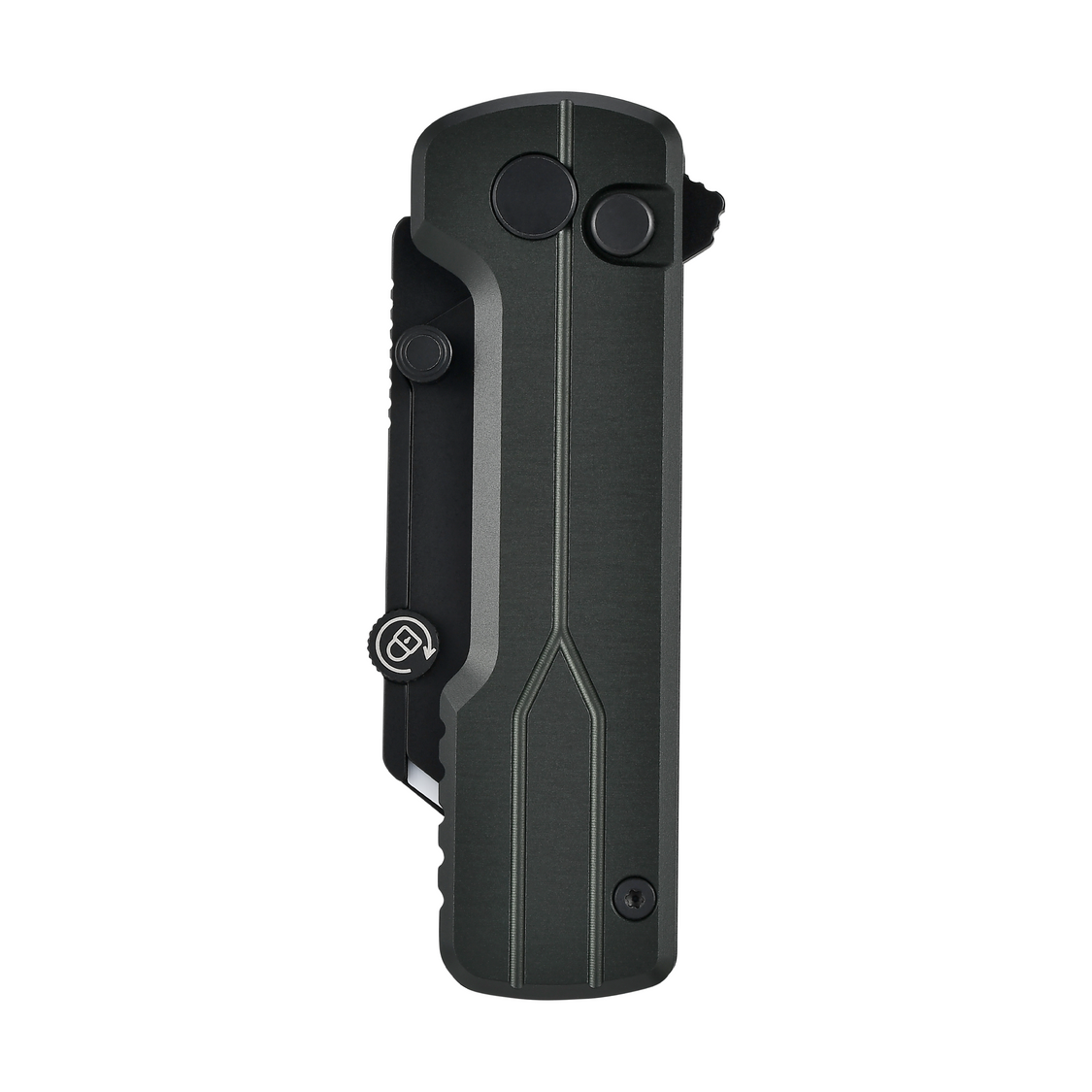 Oknife U1Ultra-Stealth stealth grey OAL super aluminum handle detail