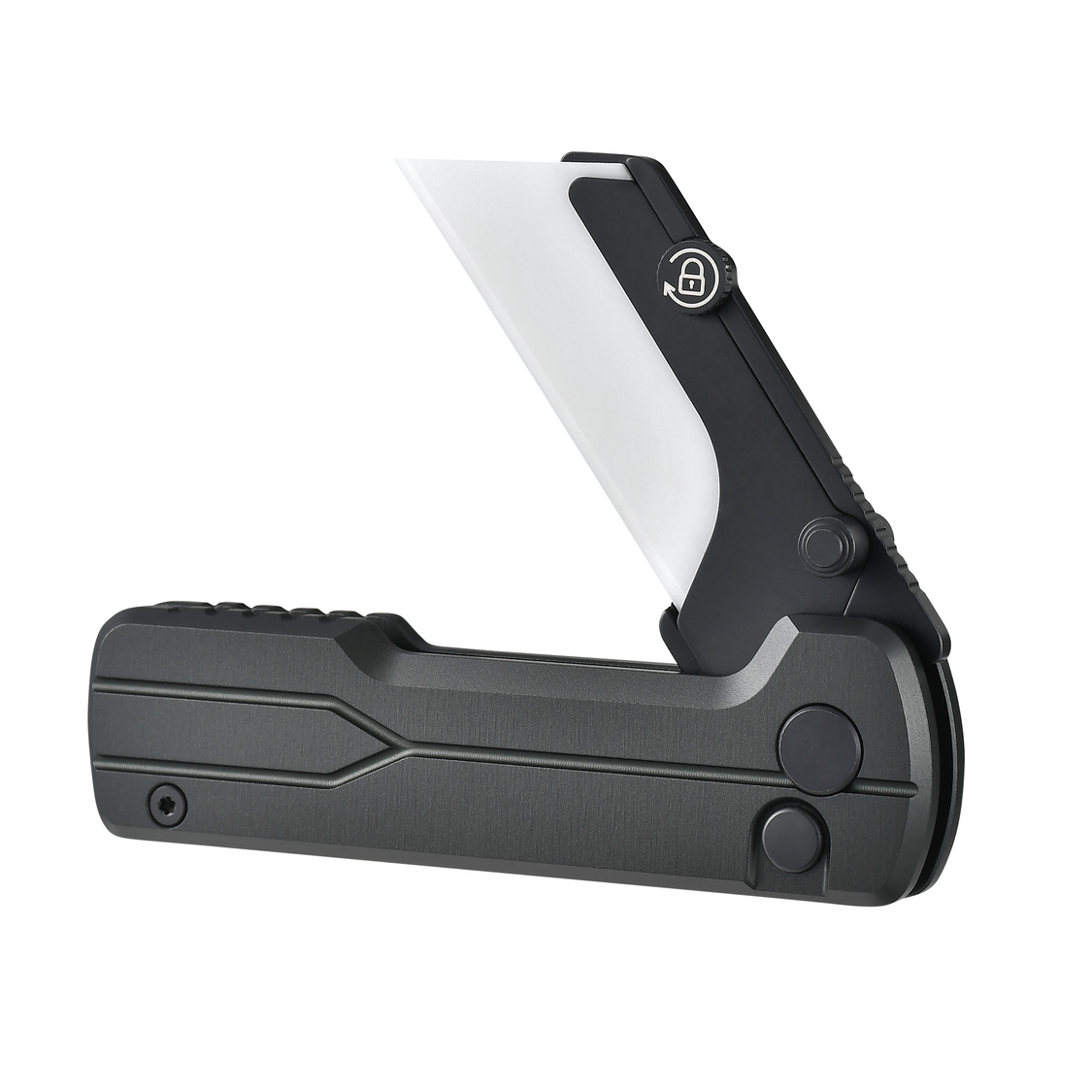 Oknife U1Ultra-Stealth closed view – 3.38″ everyday carry folding utility knife