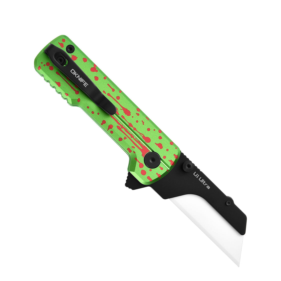 Oknife U1Ultra-ZombieGreen – 2.36" Zirconium Oxide Ceramic Folding Utility Knife with 6061 Aluminum Handle
