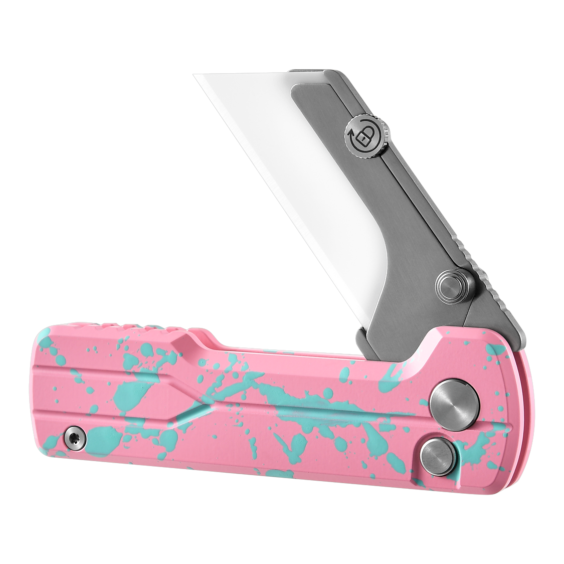 Oknife U1Ultra-ZombiePink zirconium oxide ceramic blade detail