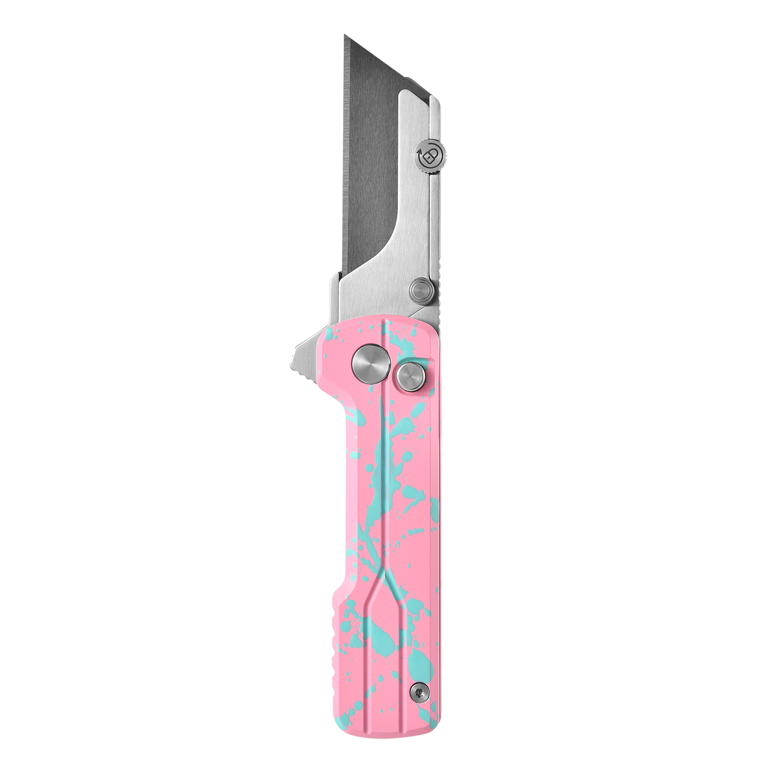 Oknife U1Ultra-ZombiePink flipper deployment view