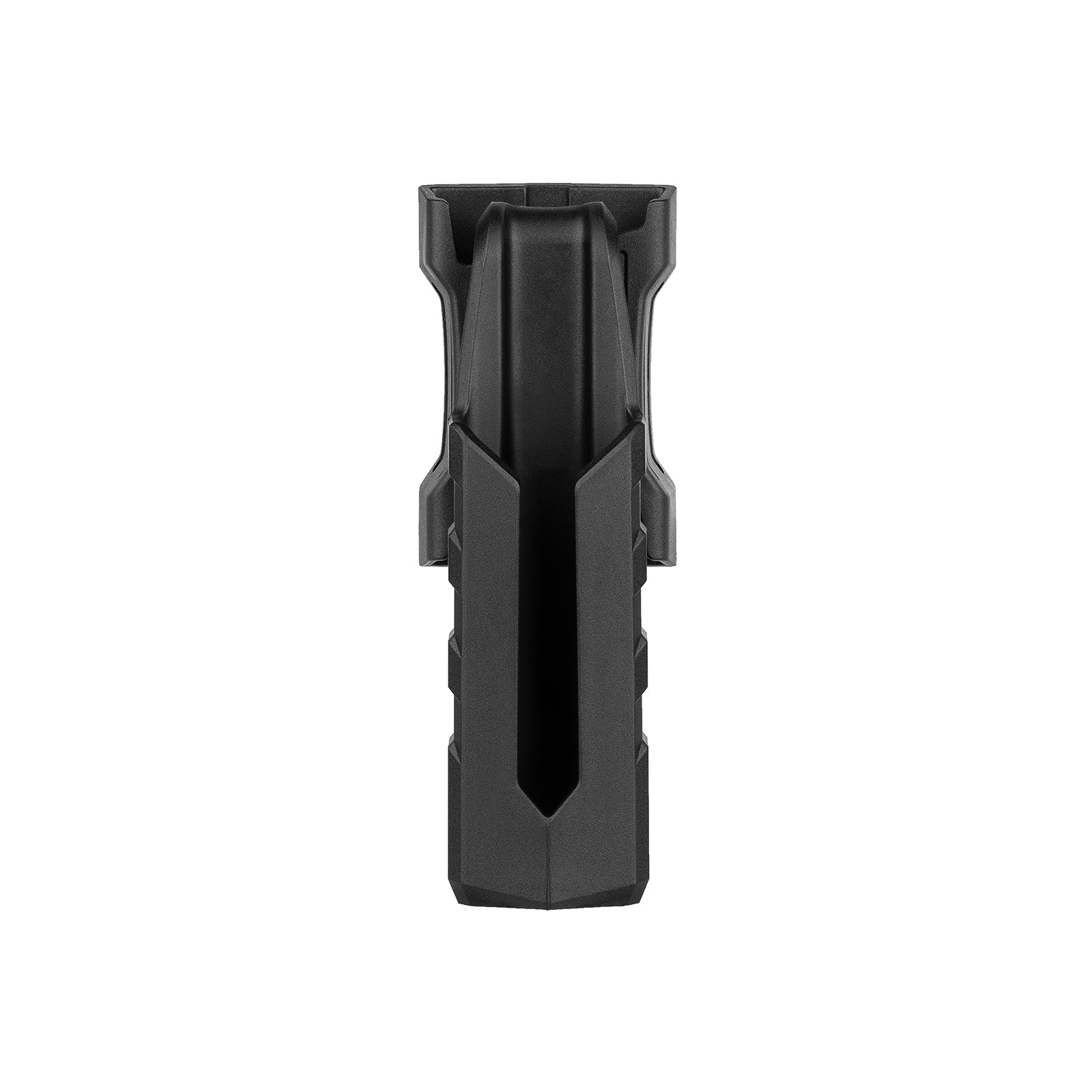 Olight ArkPro Series Holster front view – black nylon flashlight holster with belt clip