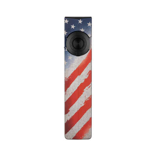 Olight ArkPro Stars & Stripes Edition front view – 1,500 lumen flat unibody EDC flashlight with American flag finish