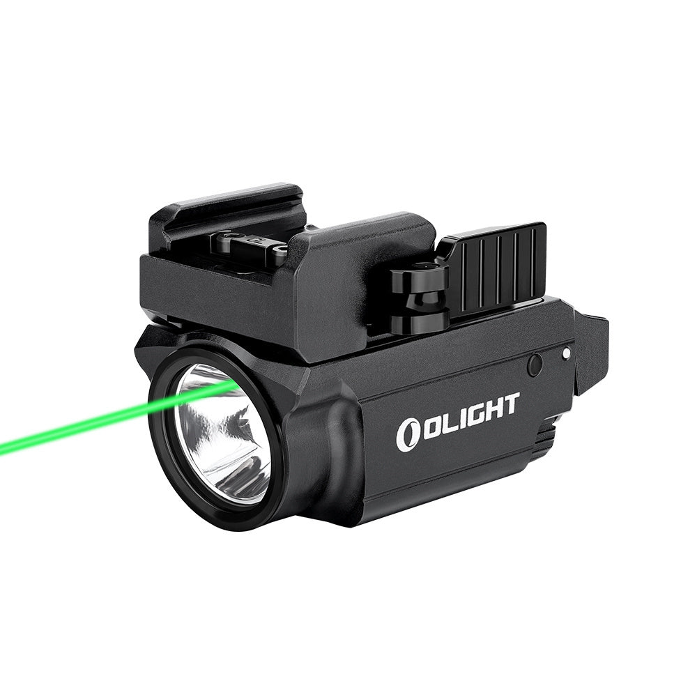 Olight Baldr Mini Black – 600 lumen compact pistol light with green laser