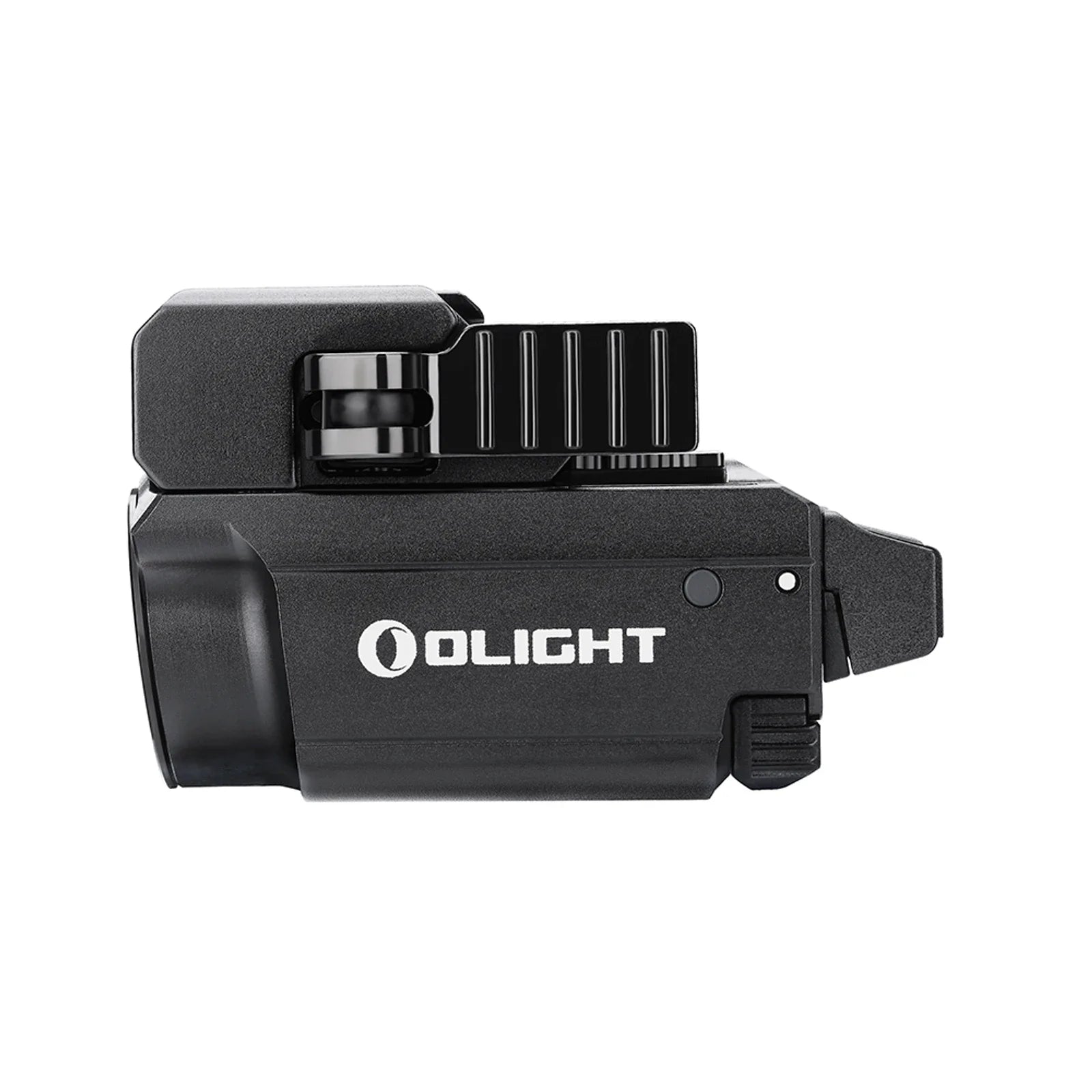 Olight Baldr Mini Black top view showing the GL and PIC rail mount