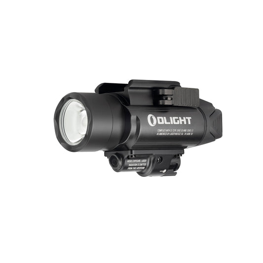 Olight Baldr Pro Black – 1,350 lumen pistol light with green laser, Glock and Picatinny compatible