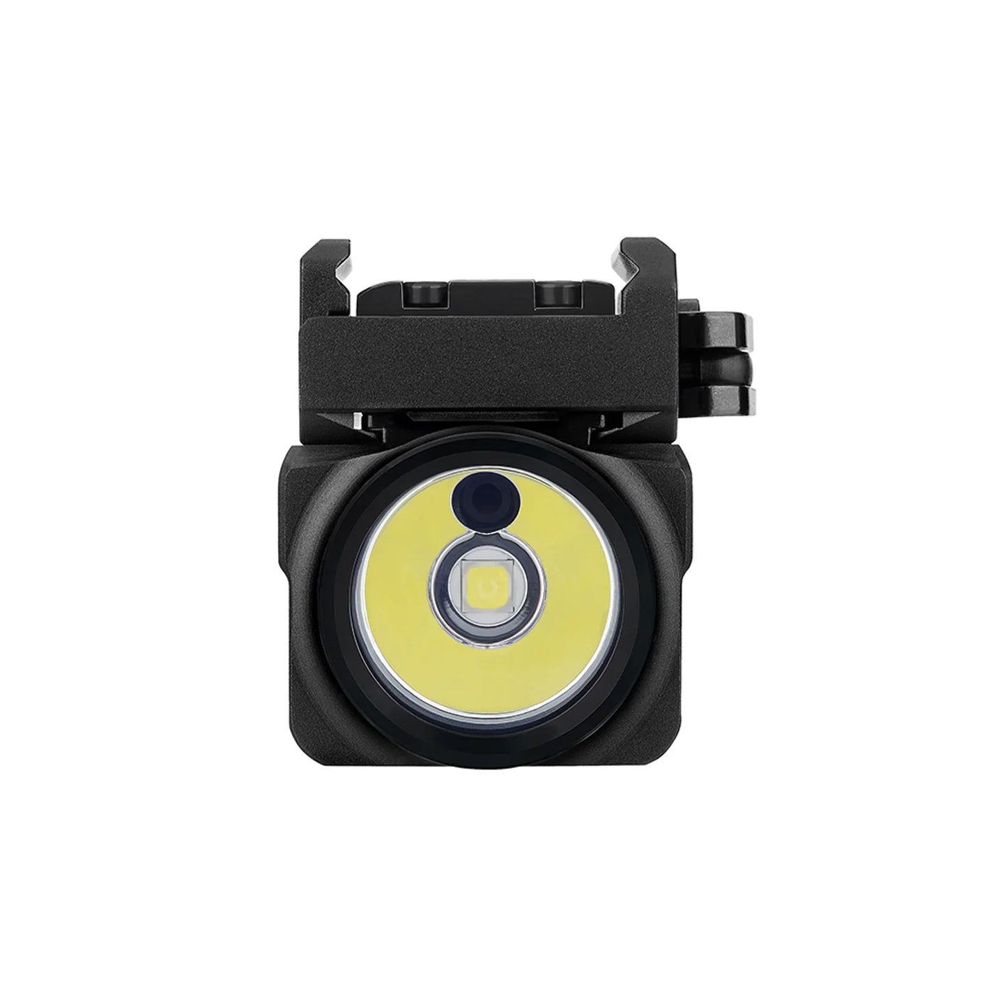 Olight Baldr S Black LED emitter and TIR optic close-up detail