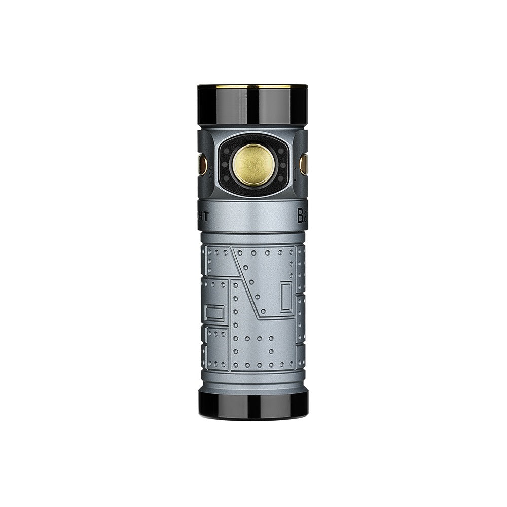 Olight Baton 4 Fighter Pilot front view – 1,300 lumen compact EDC flashlight with metal side switch