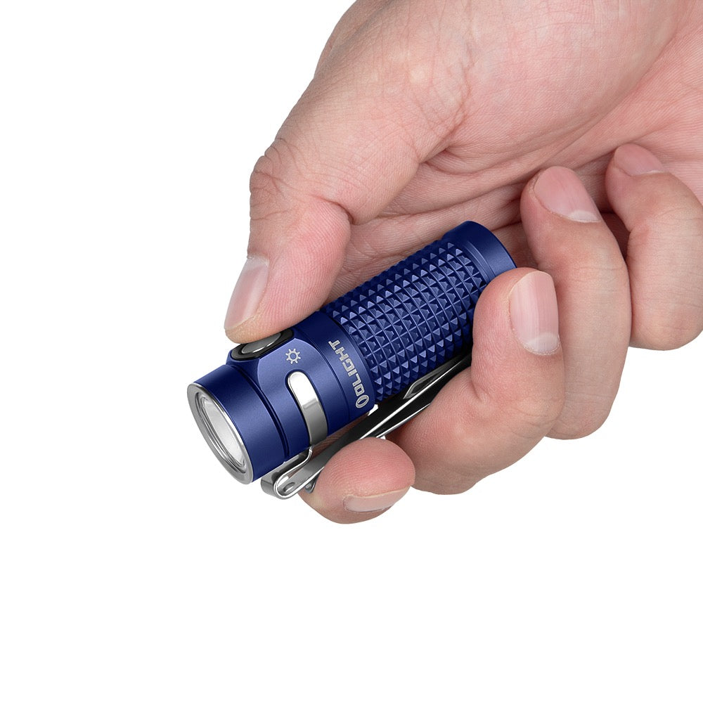 Olight Baton 4 Regal Blue – 1300 Lumen Rechargeable Compact EDC Flashlight Magnetic Charging