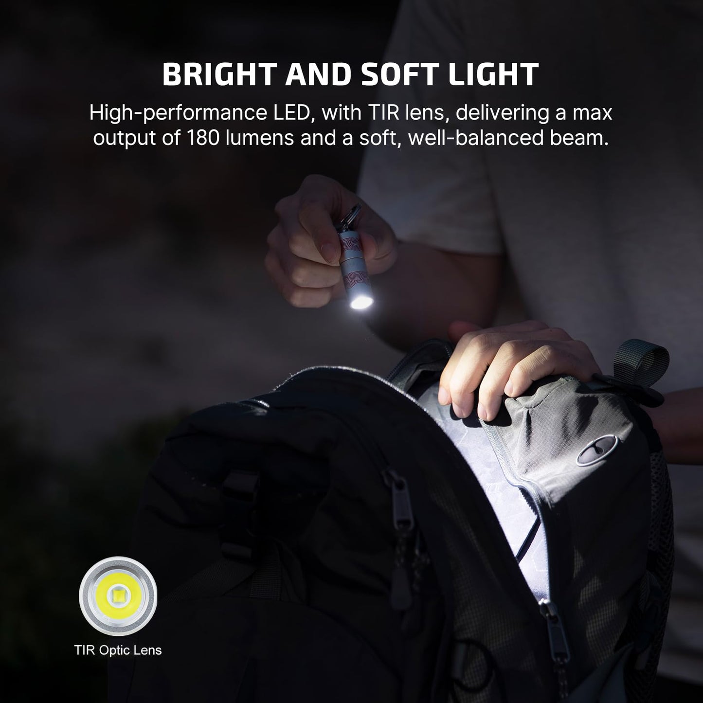 Olight i1R 2 Pro Flow bright and soft light – 180 lumen high-CRI LED for close-up work