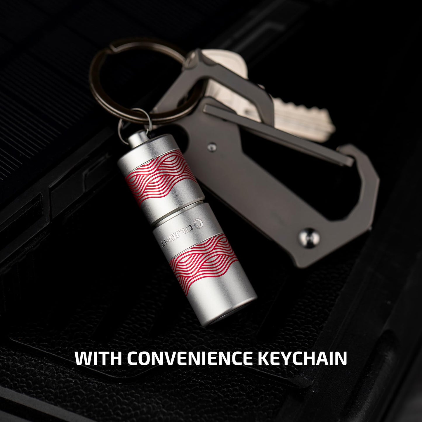 Olight i1R 2 Pro Flow with convenience keychain and carabiner