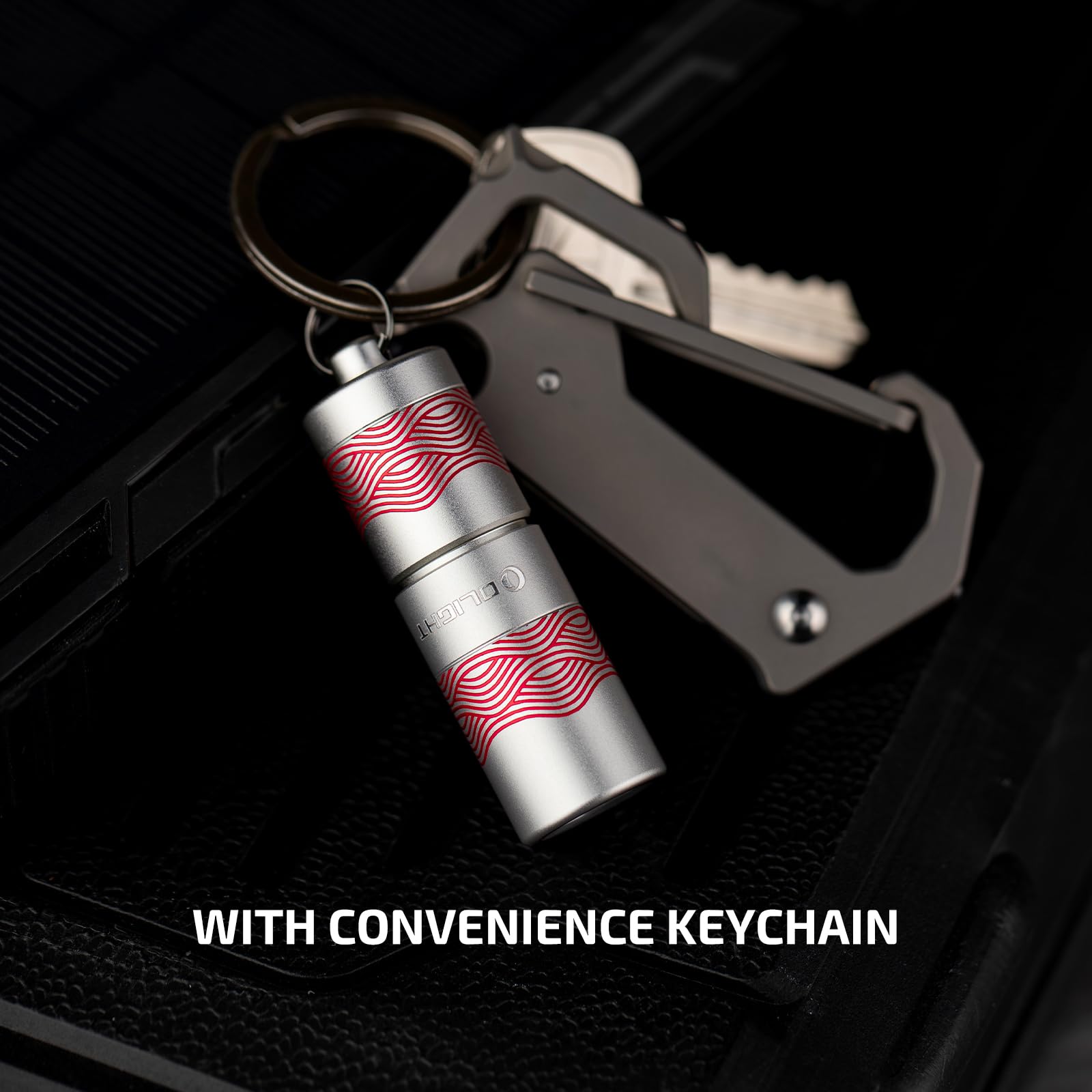Olight i1R 2 Pro Flow with convenience keychain and carabiner