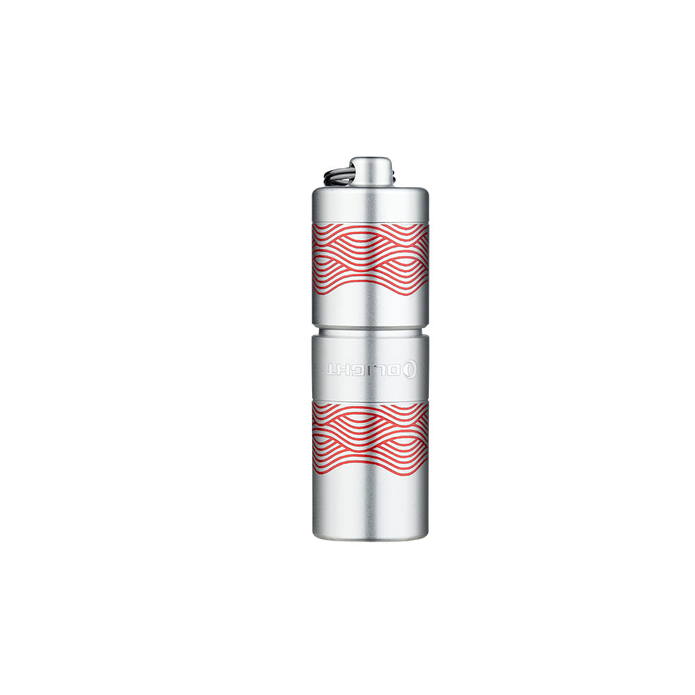 Olight i1R 2 Pro Flow standing upright showing the patterned body