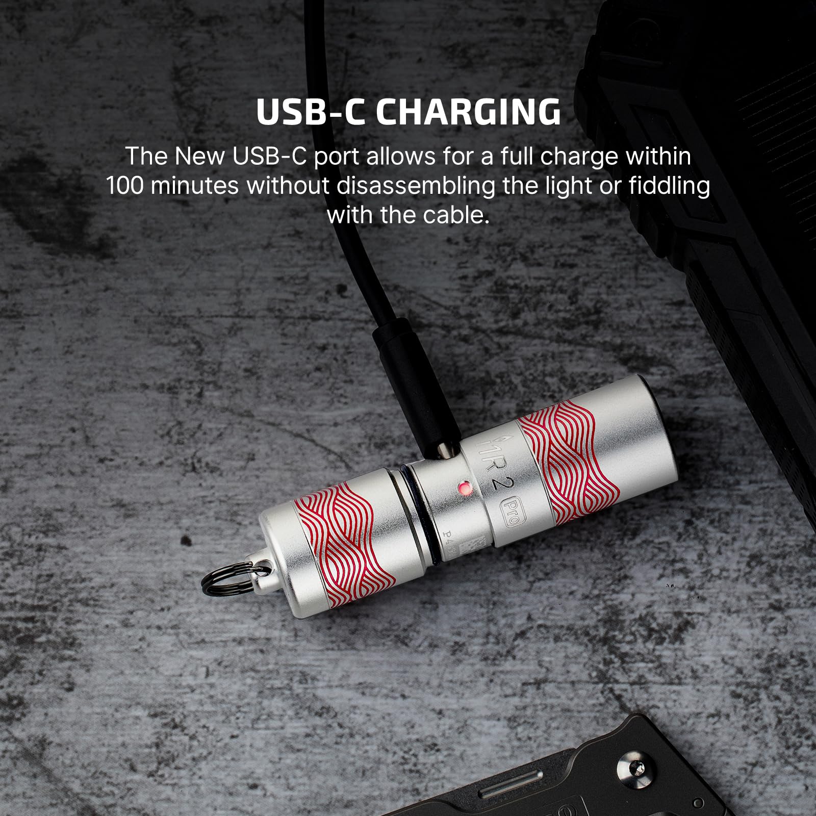 Olight i1R 2 Pro Flow charging via USB-C