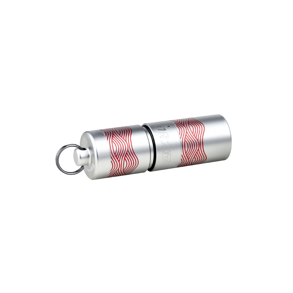 Olight i1R 2 Pro Flow shown with its keyring attachment