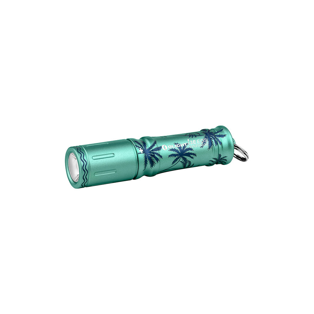 Olight i3E EOS Summer Palm – 90 lumen AAA keychain flashlight with palm pattern finish