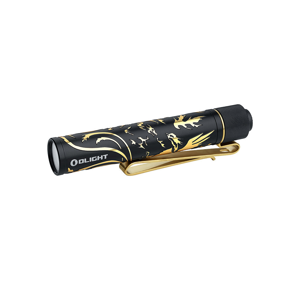 Olight i3T 2 EOS Black front view – 300 lumen dual-fuel AAA EDC flashlight