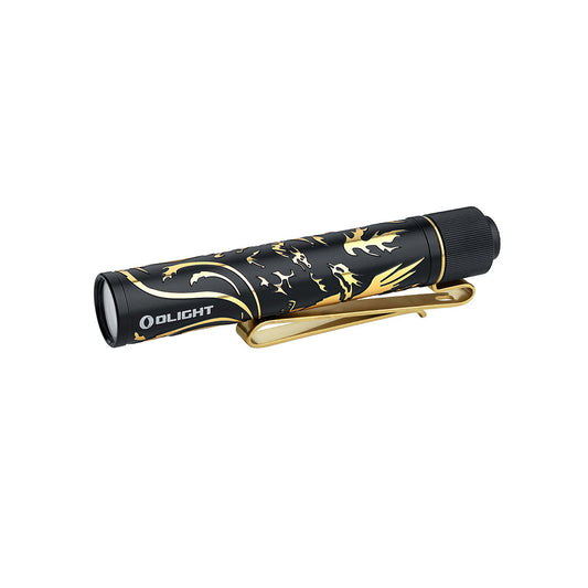 Olight i3T 2 EOS Black front view – 300 lumen dual-fuel AAA EDC flashlight