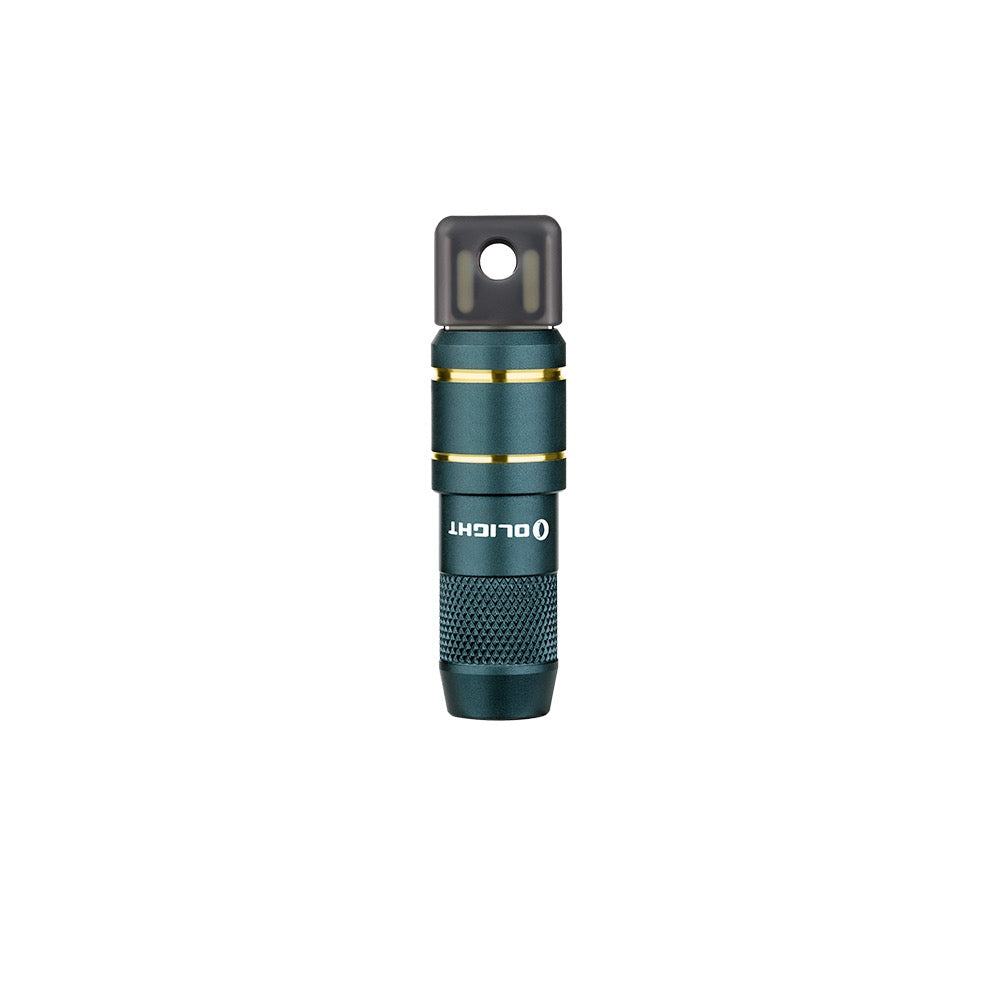 Olight imini 2 Dream Blue rear view showing the keyring attachment