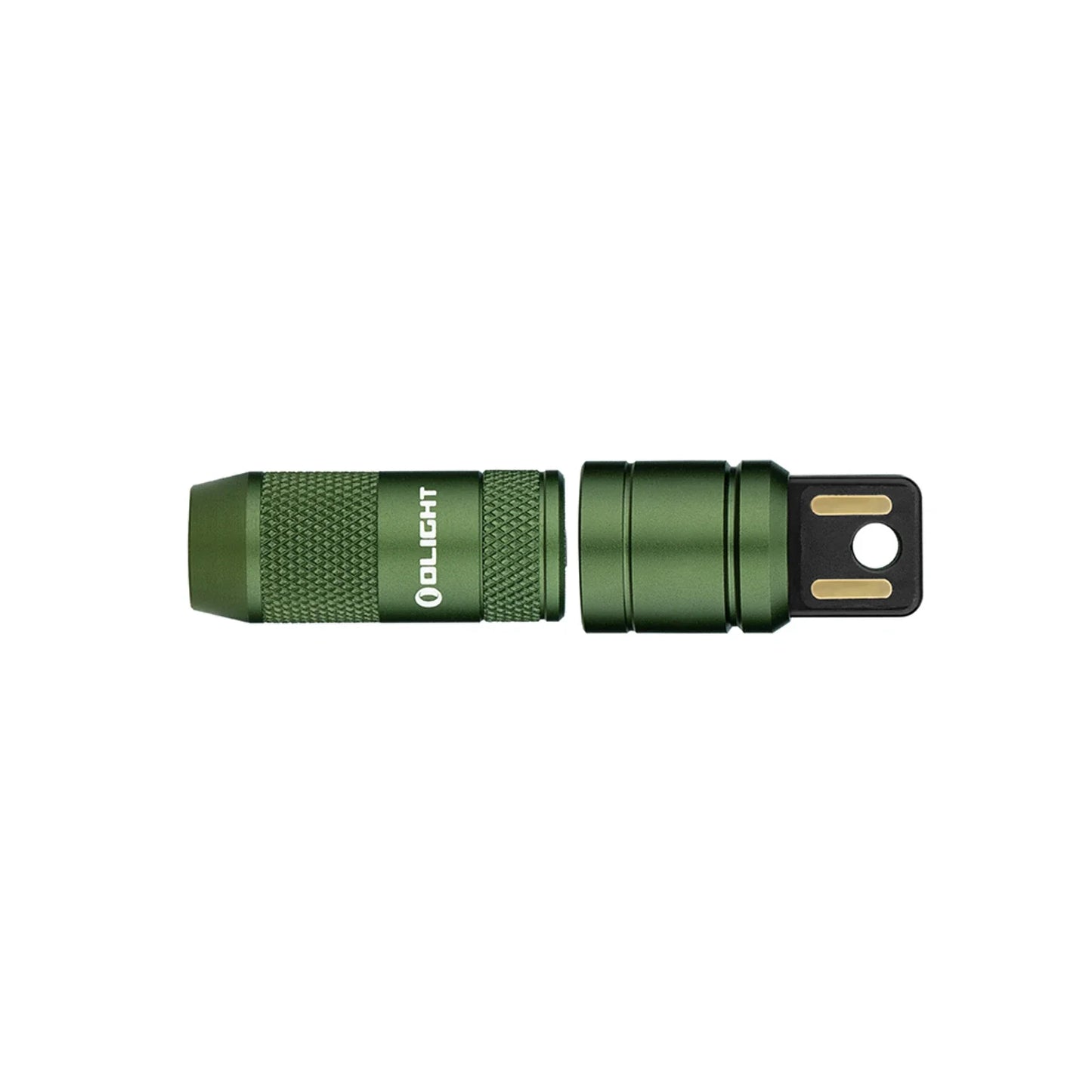 Olight imini 2 OD Green angled view showing the compact aluminum body