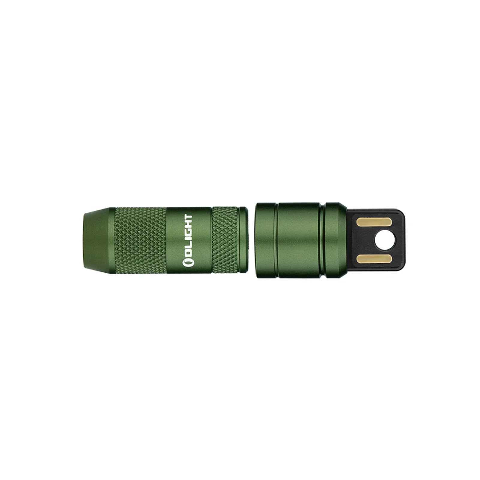 Olight imini 2 OD Green angled view showing the compact aluminum body