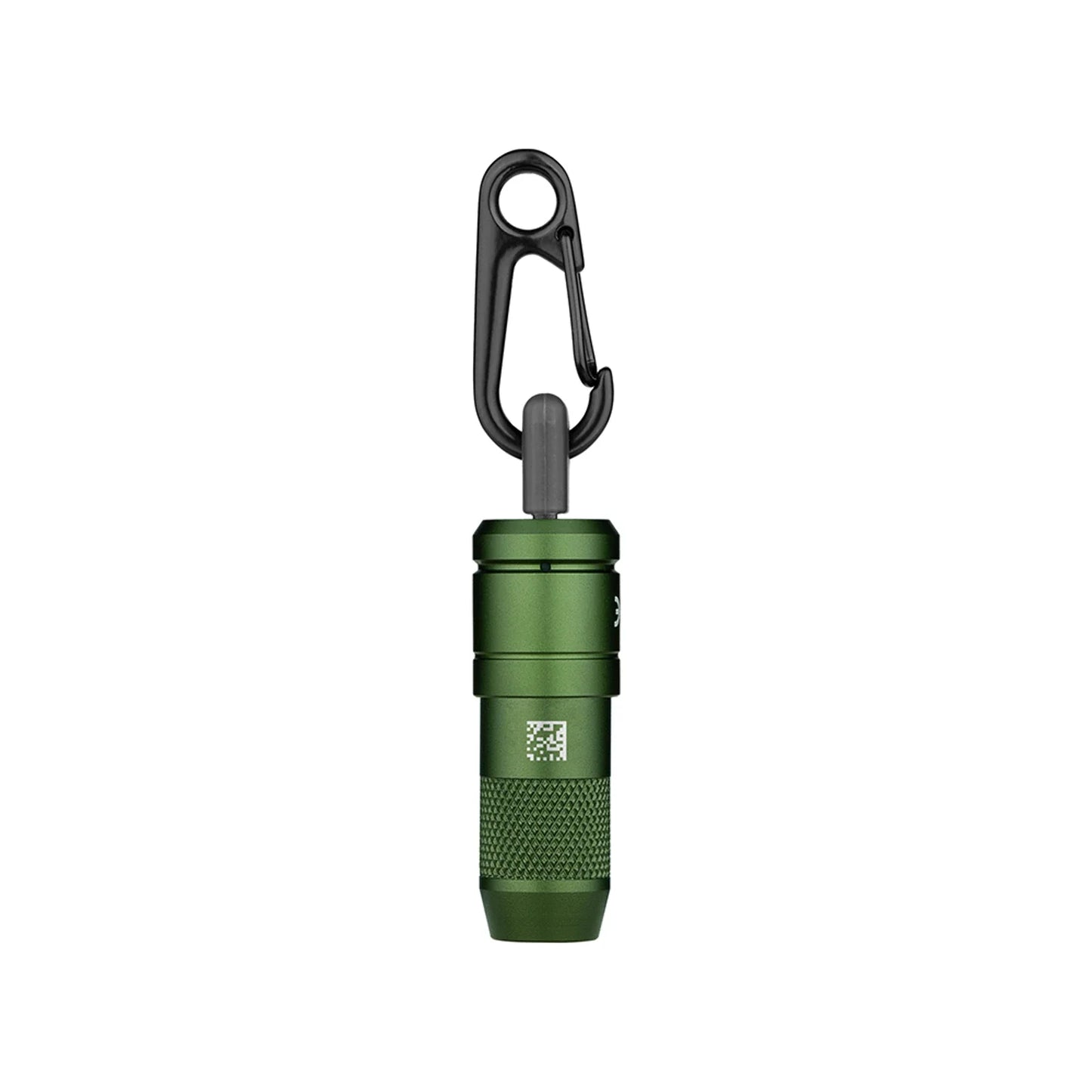 Olight imini 2 OD Green magnetic base attaching to a metal surface for hands-free use